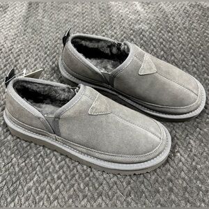 UGG Authentic Australian Men's Gray Suede Loafer Slippers